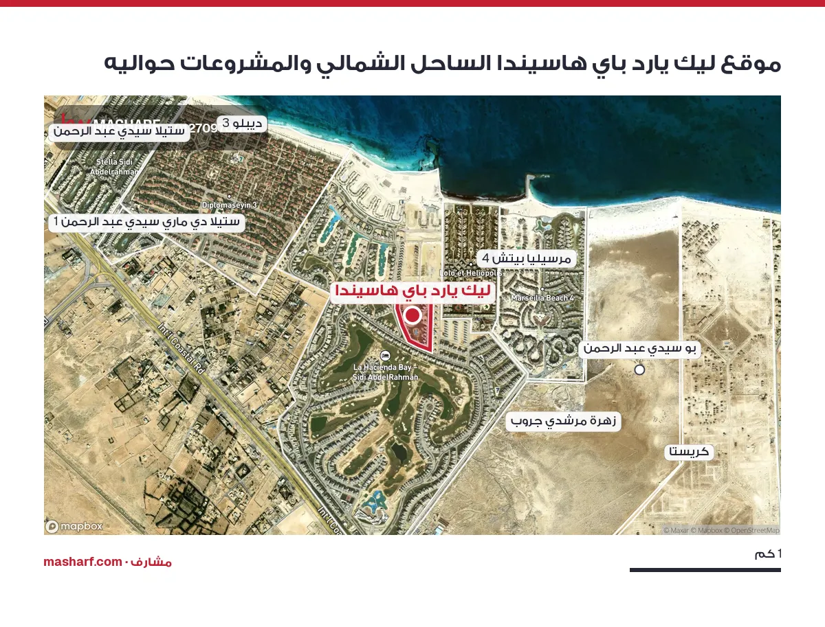 أين يقع ليك يارد باي هاسيندا؟