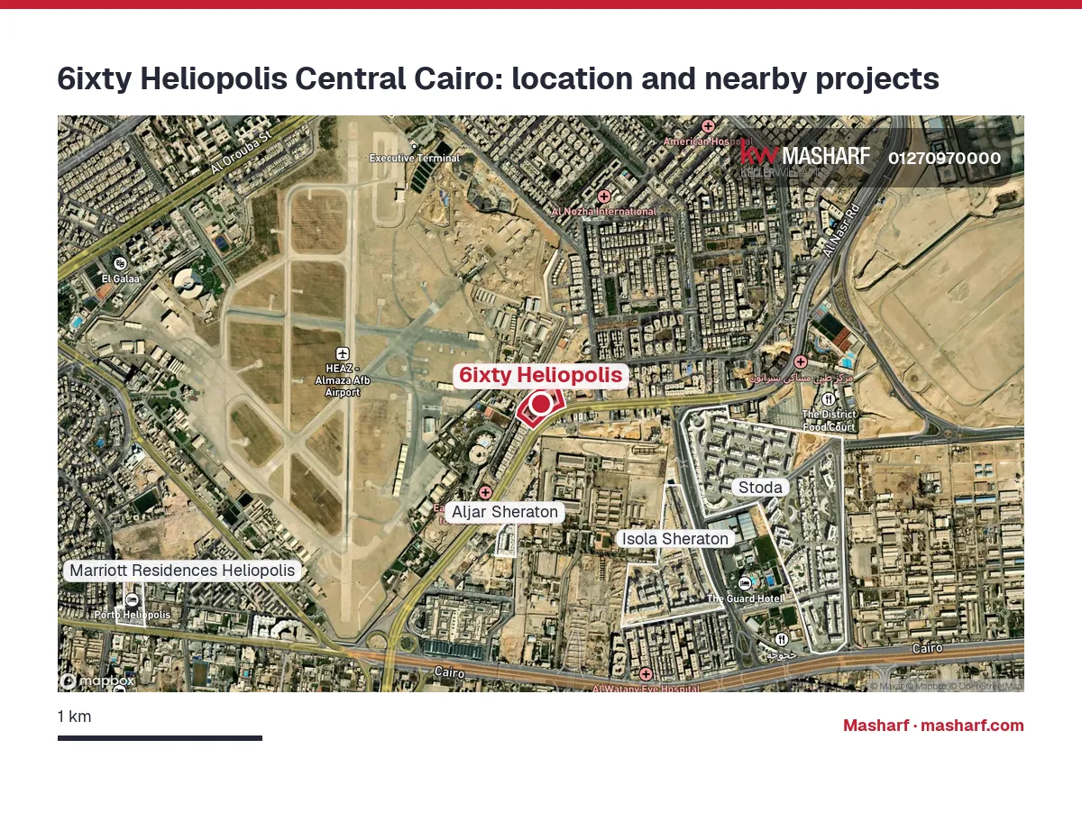 Where is 6ixty Heliopolis located?