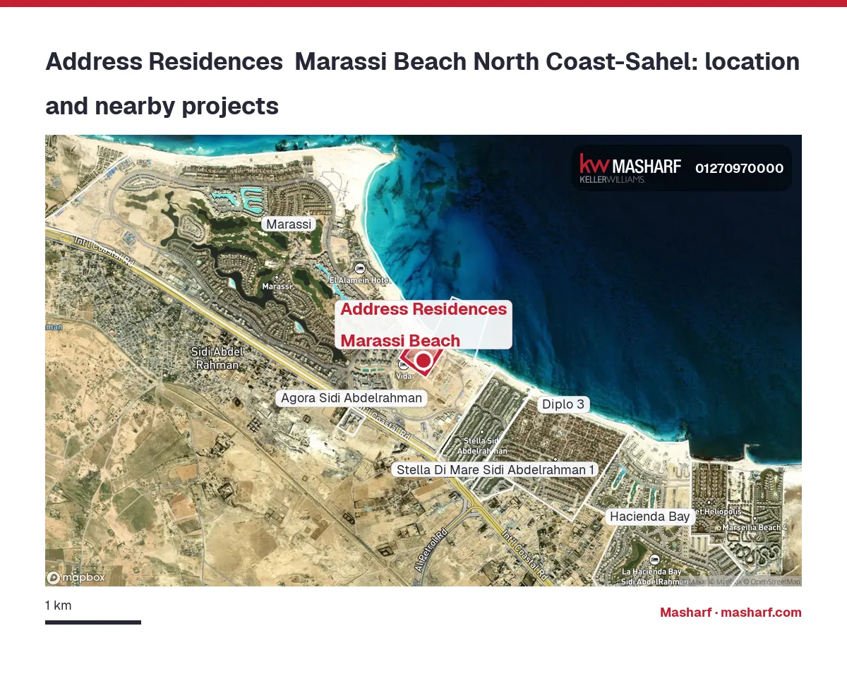 Where is Address Residences Marassi Beach located?