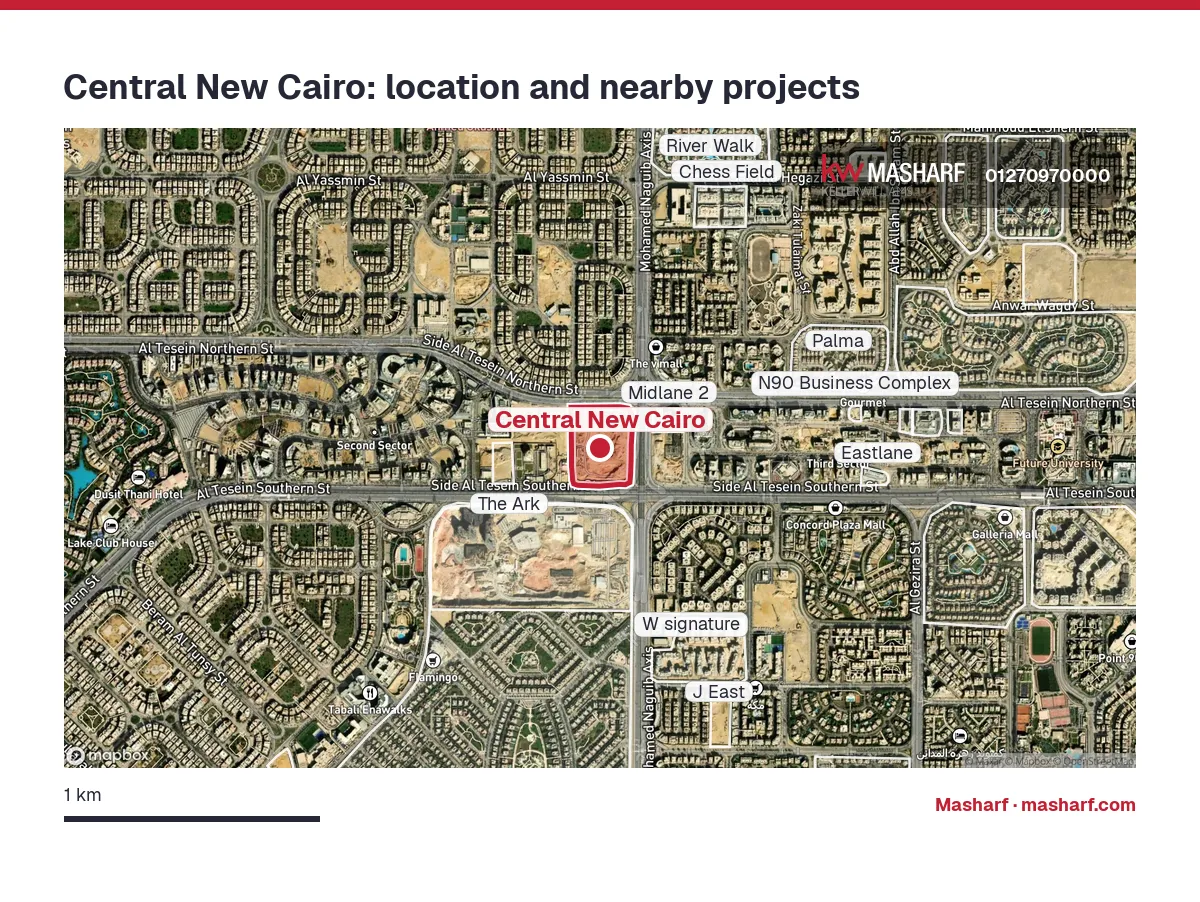 Where is Central New Cairo located?