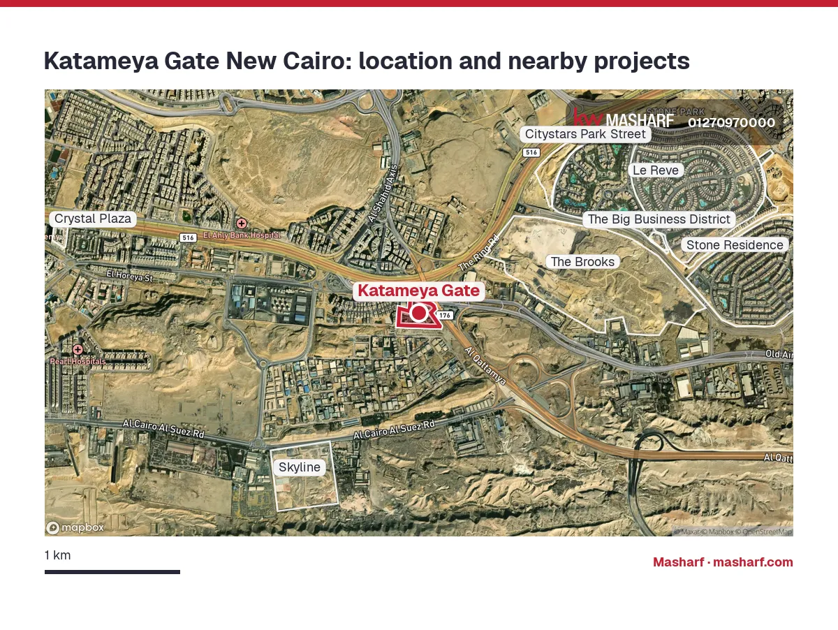 Where is Katameya Gate located?