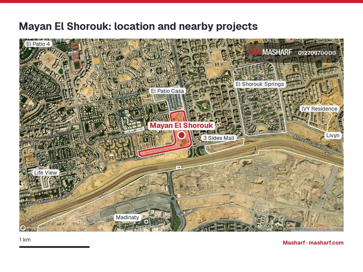 Where is Mayan El Shorouk located?