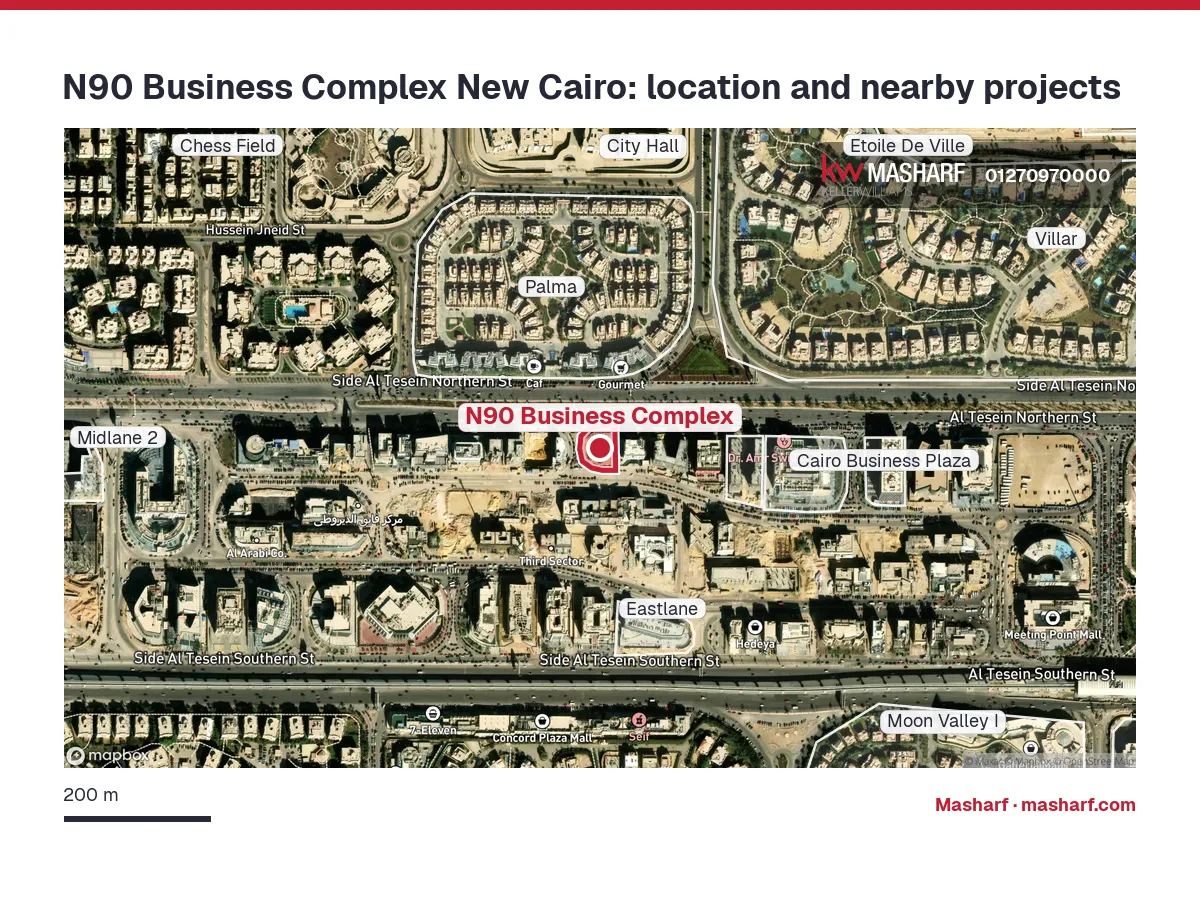 Where is N90 Business Complex located?