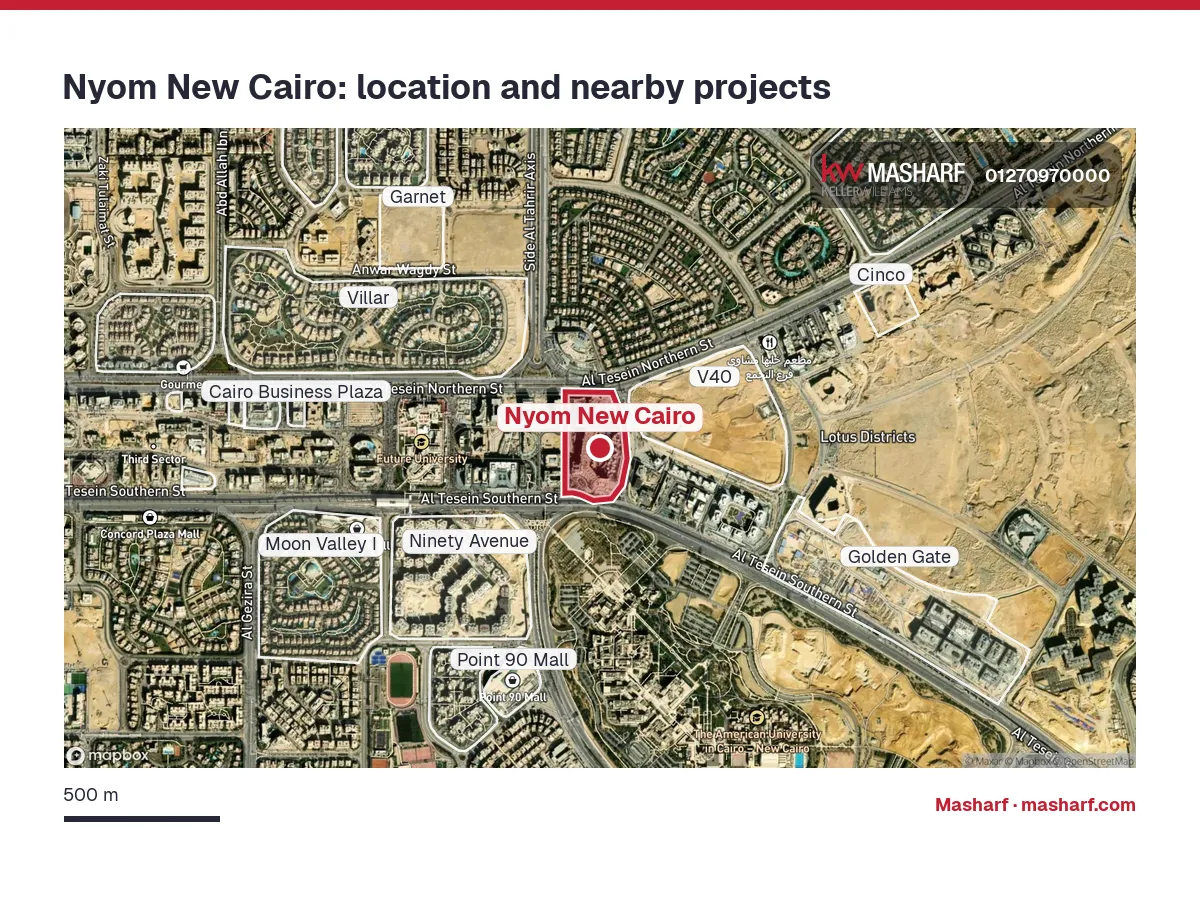Where is Nyom New Cairo located?