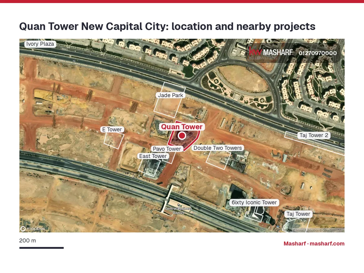 Where is Quan Tower located?