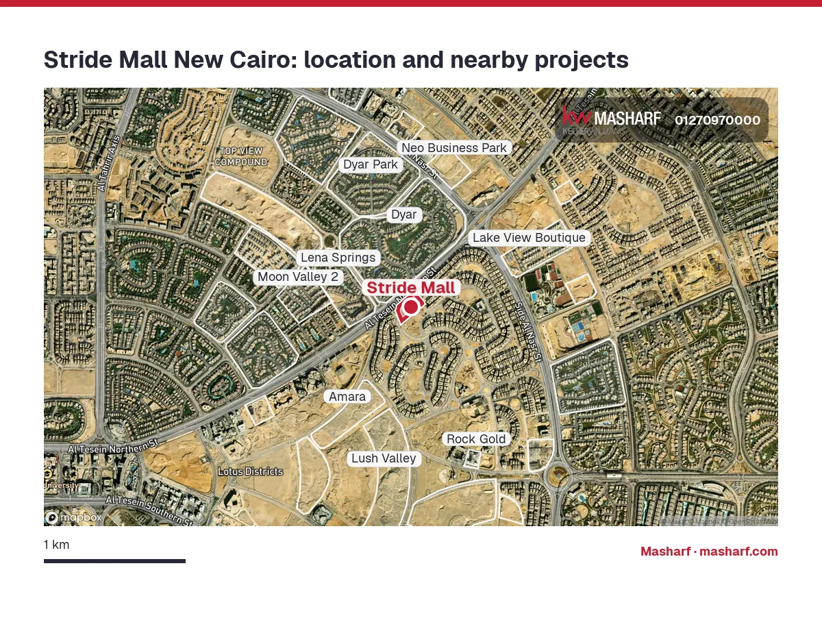 Where is Stride Mall located?