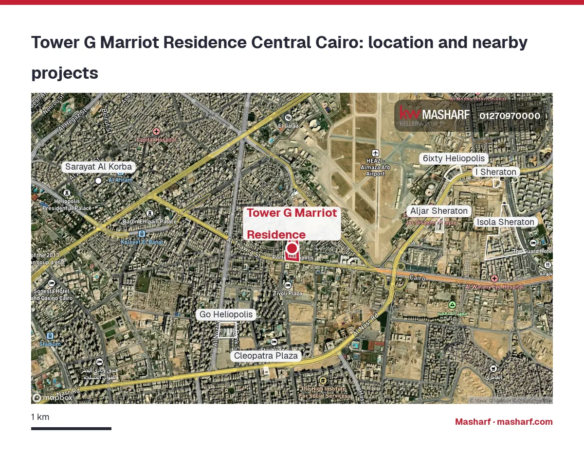 Where is Tower G Marriot Residence located?