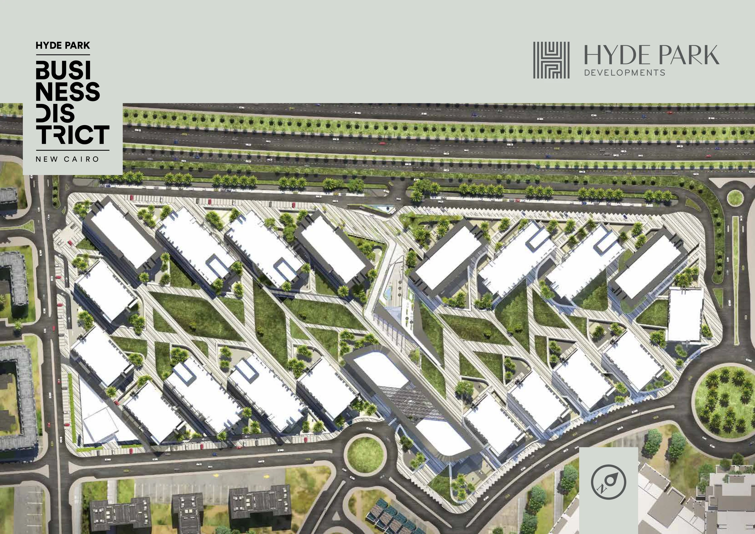 Hyde Park Business District New Cairo master plan
